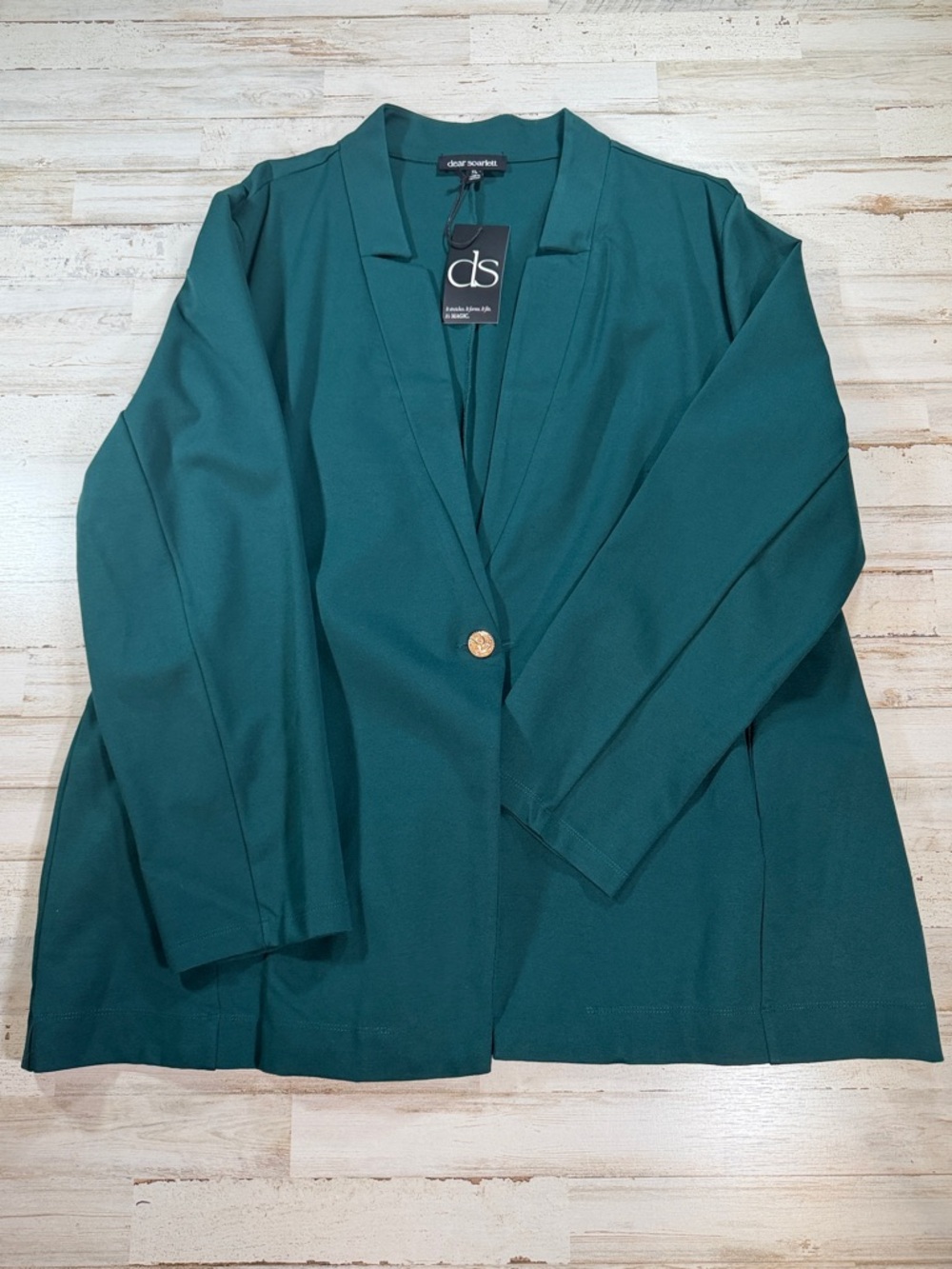 Dear Scarlett Nautical Teal One-Button Blazer